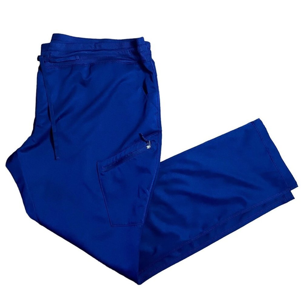 Scrubletics Women's Blue Pull-On Waist Scrub Pants Sz 2XL